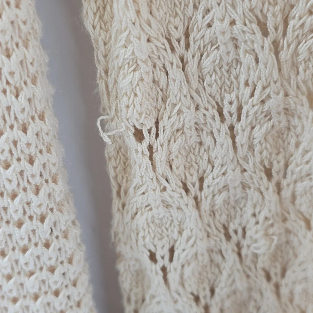 4SI3NNA Cream Knit Dress with Bell Sleeves - Picture 10 of 11